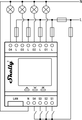 Файл:Shelly Pro 4PM basic wiring.png